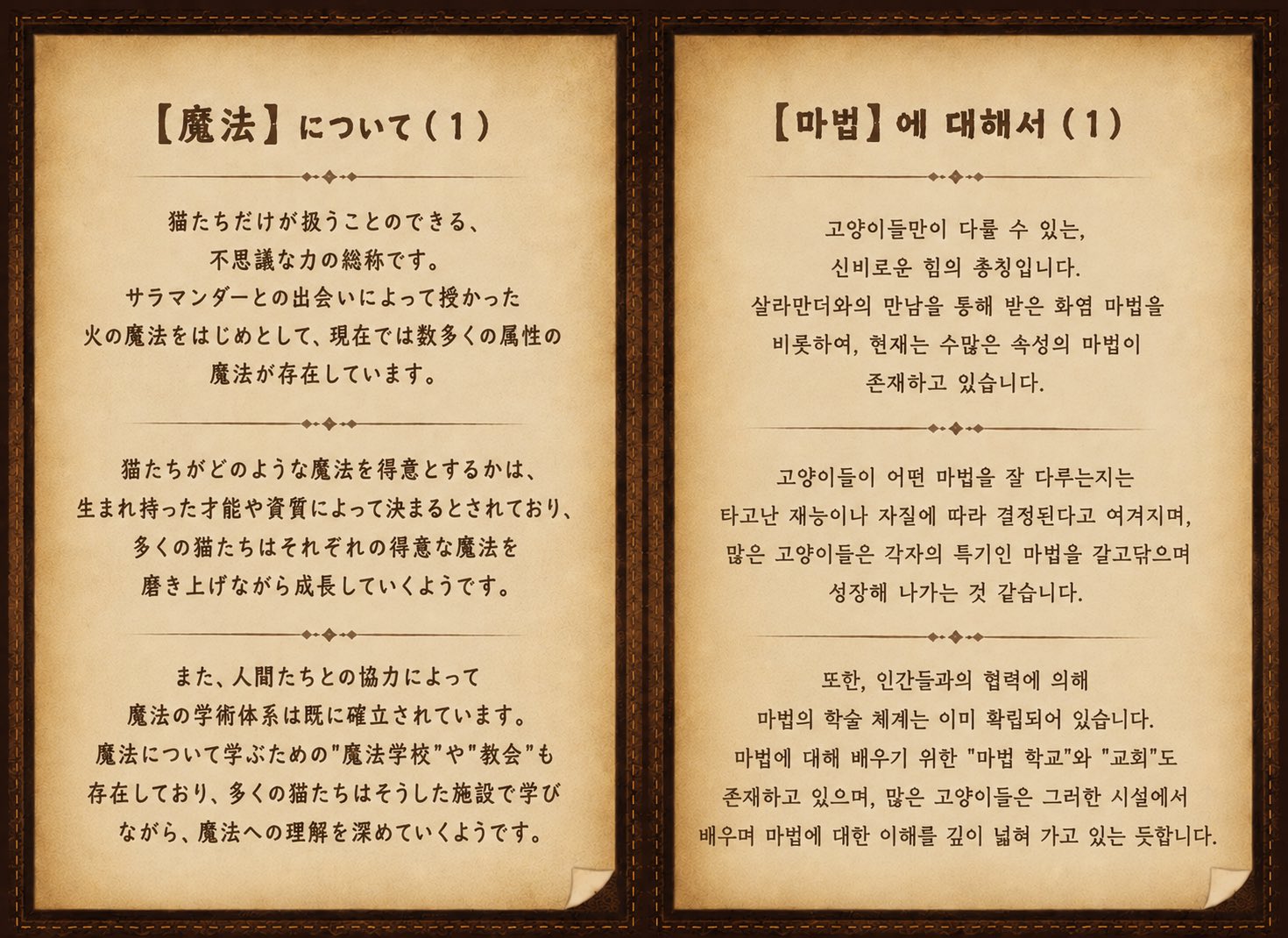 마법에 대한 설정 이미지 1